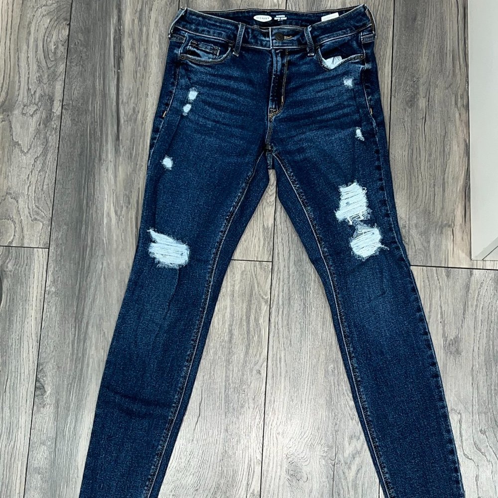 Old Navy Dark Blue Rockstar Skinny Jeans